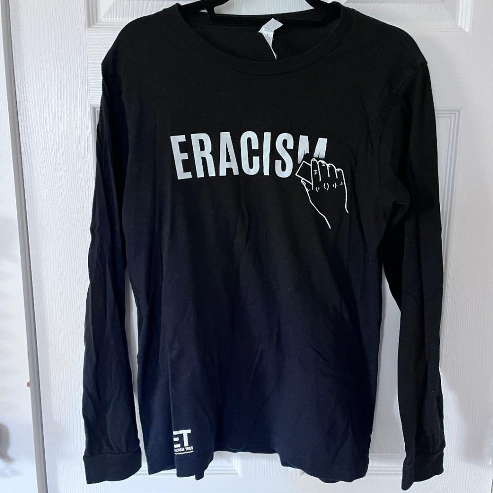 Women's, ERACISM Long Sleeved Tee, 100% Cotton, Black, Medium